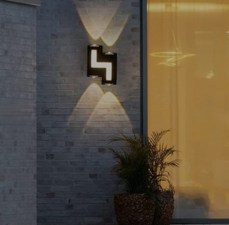 APLIQUE DE PARED LED MODERNO TIPO ESCALERA 4 LENTE OPTICO