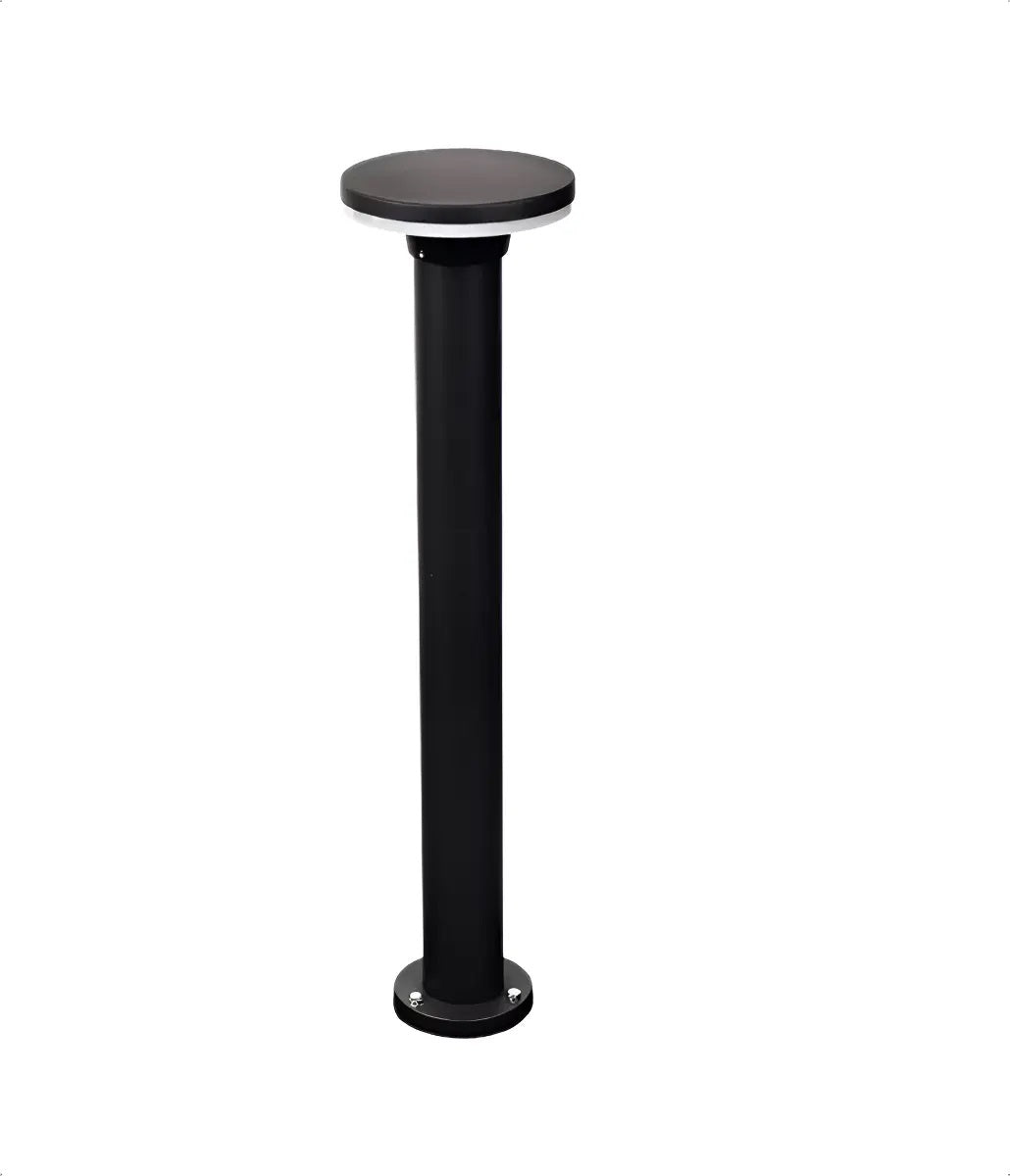 Aplique Farol Piso Bollard Led 7w Jardín Exterior Estructura Negro Luz Neutra