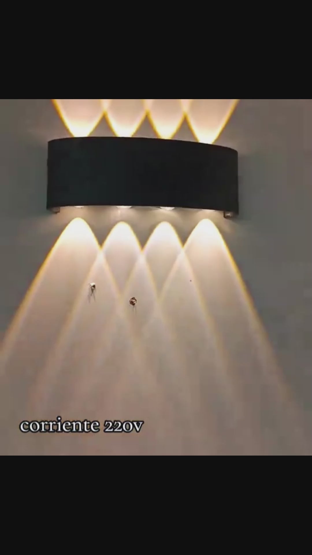 Aplique De Pared Led Bidireccional 12w Moderno Exterior Interior